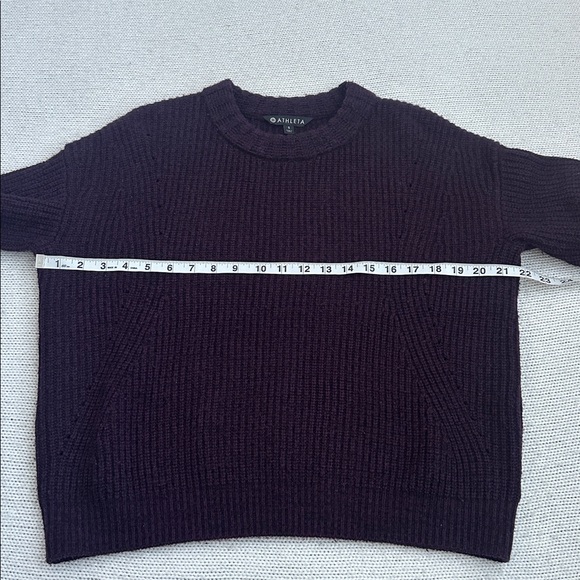 Athleta Wool/Cashmere Sweater Purple Size Small - Picture 4 of 7